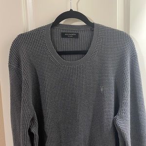 Men’s All Saints waffle knit cotton sweater